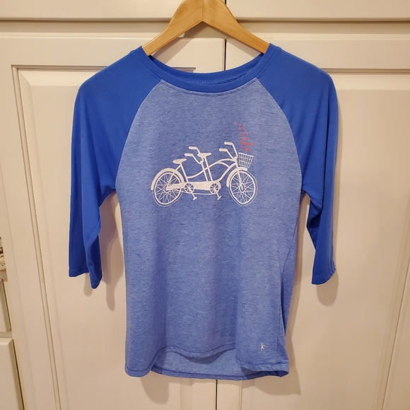 Womens Blue Jersey Top - Picture 3 of 7